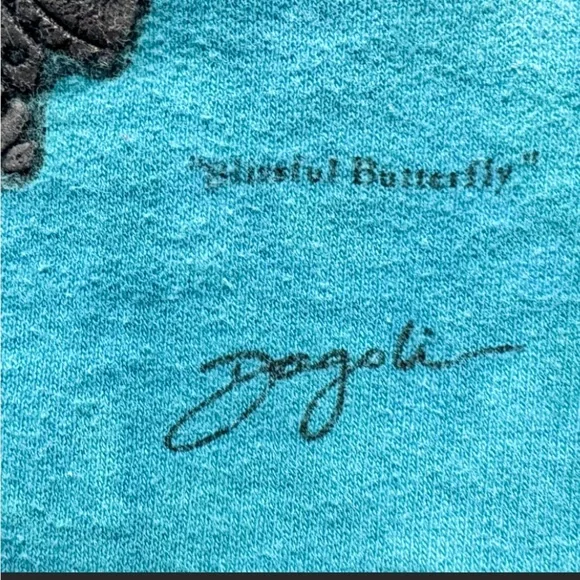 Vtg 2002 Dagoli Blissful Butterfly Tie Dye Sweatshirt L Boho Fairycore - Picture 6 of 12